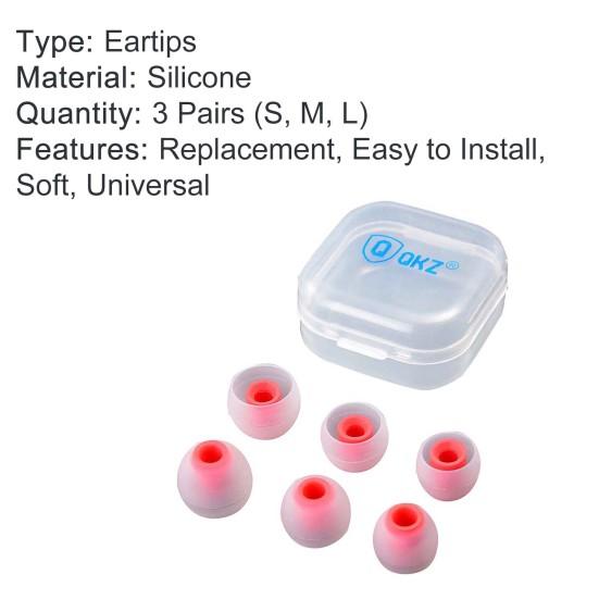 3 Pairs Earplug Replacement In Ear Silicone Eartips Earbuds Ear Sleeve for Headphone