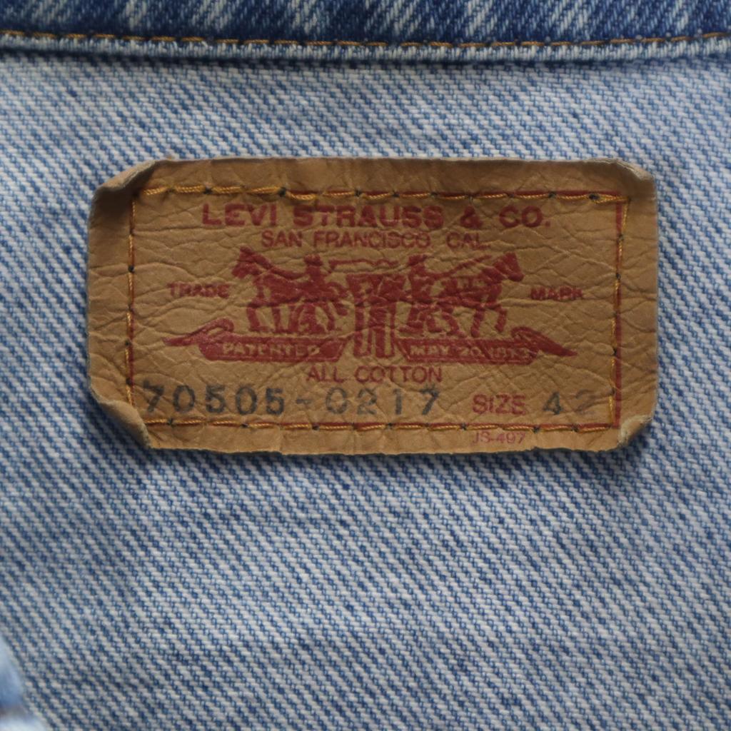 Levi's 90s 70505-0217 Old Made in Japan 4th Type Denim Jacket 42 G Jean Men's Used