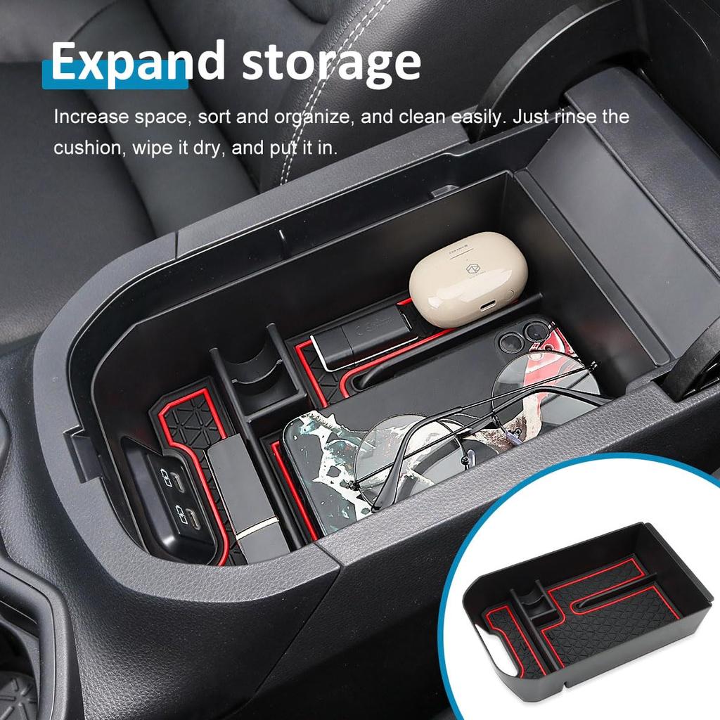 Auovo Toyota RAV4 (5th Generation) RAV4 PHV 2019-2024 Console Box, Cup Holder, Drink Holder,
