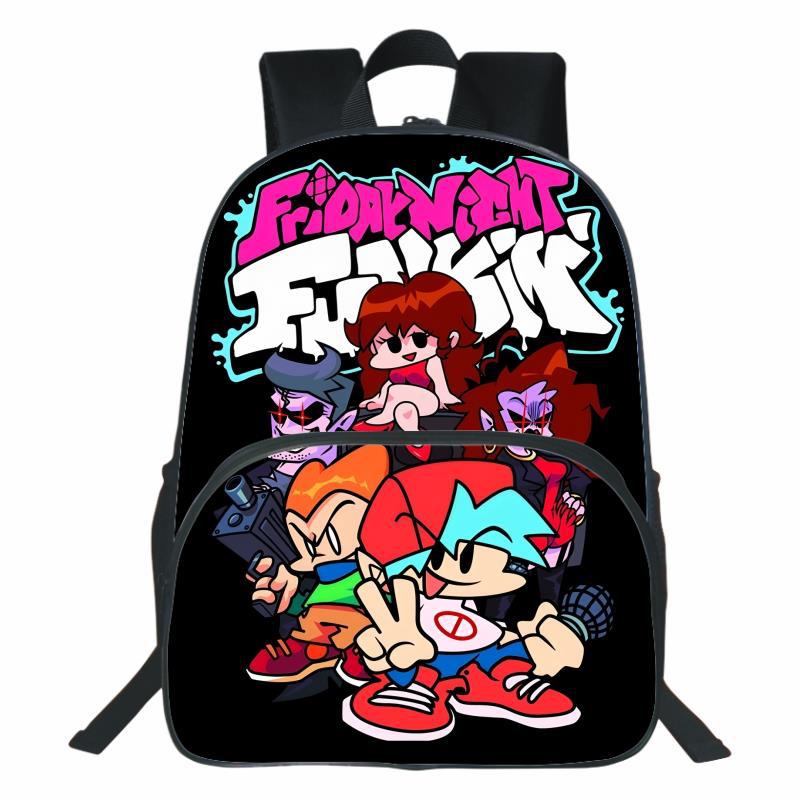 Friday Night Funkin Backpack Friday Night Funkin Printed Backpack Anime Large Capacity Boys and Girls Student Travel Backpack