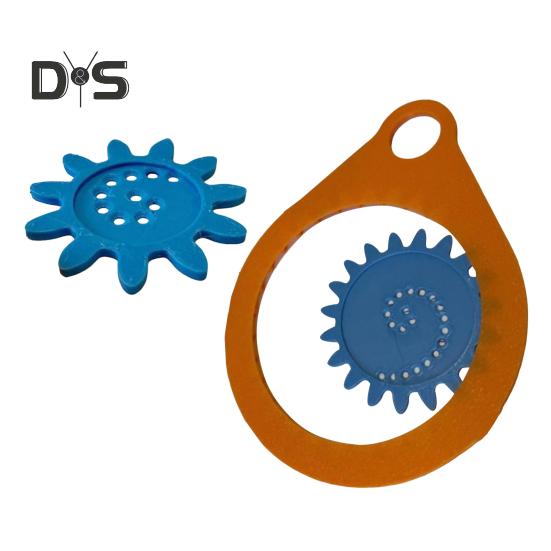 

Спиральная художественная шестерня, геометрическая линейка, инструмент для рисования, шаблон спирального круга, набор для рисования, обучающий трафарет для рисования спиральной кривой, товары для рукоделия синий/оранжевый