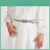 Womens Braided Pu Leather Belt With Alloy Buckle For Casual And Office Wear