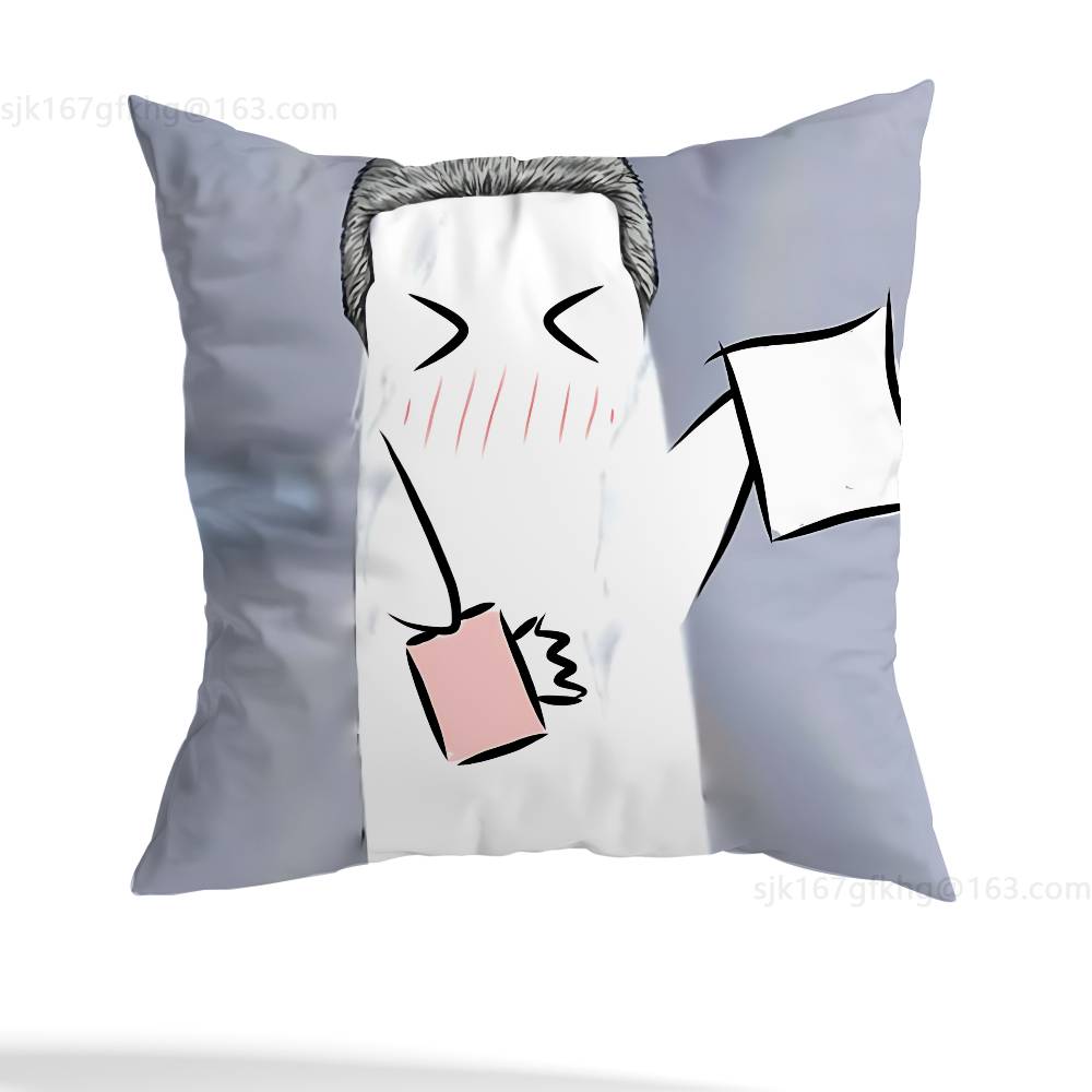 L-Lightsaber BL Manhwa Pillow Case Square Double-Sided Printing Short Plush Sofa Cushion Cover Bedroom Bedside Pillow