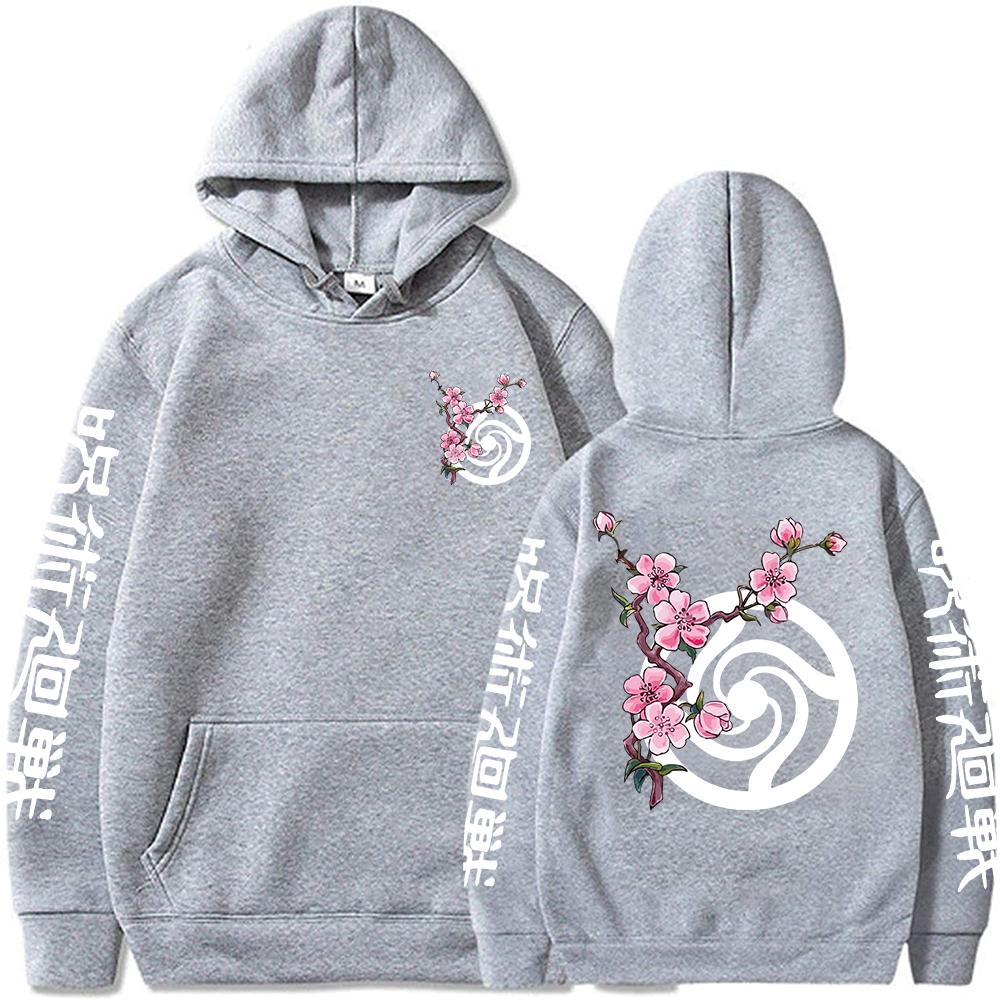 Jujutsu Kaisen Japan Anime Gojou Satoru Graphic Hoodies Oversized Hooded Sweatshirt Long Sleeves Cotton Hoodie Men Women Clothes