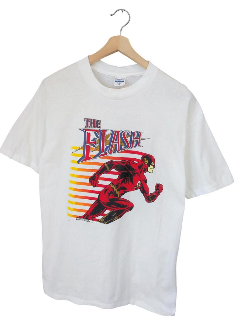 Vintage 90s The Flash DC Comics hollywood super hero 90s DC Comics The Flash art work by fanstuff ny 90s t shirts American sz XL