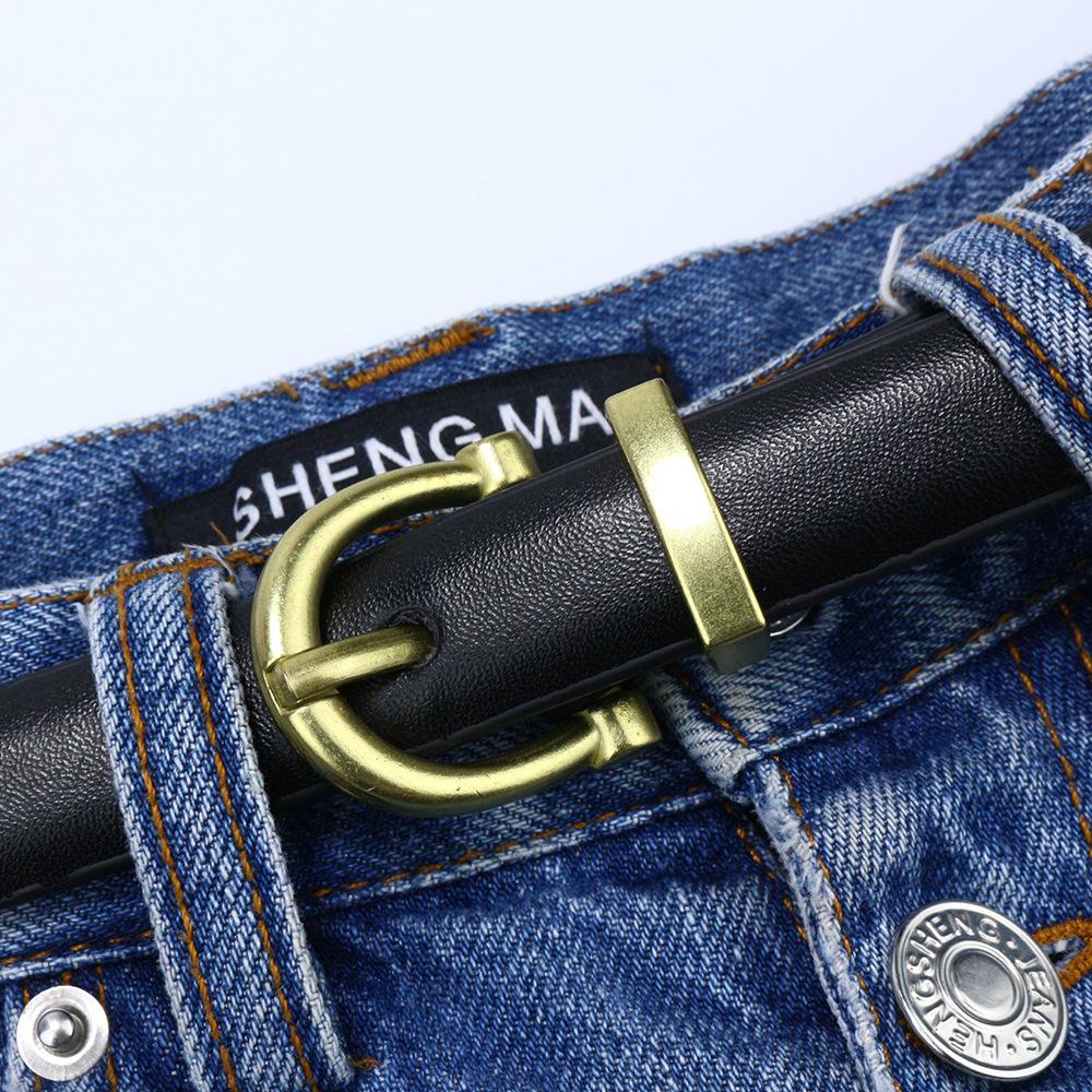 Women'S Belt Jeans Belt Women'S Simple Thin Decorative Student Belt