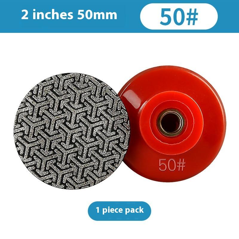 M10 M14 Thread 2'' 50Mm Diamond Hand Polishing Electroplated Sanding Pads Grinding Disc For Glass Granite Marble Concrete