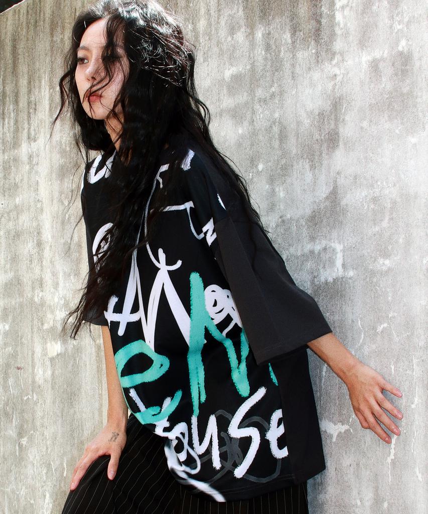 Deumakeu Street Graffiti Oversized T-Shirts