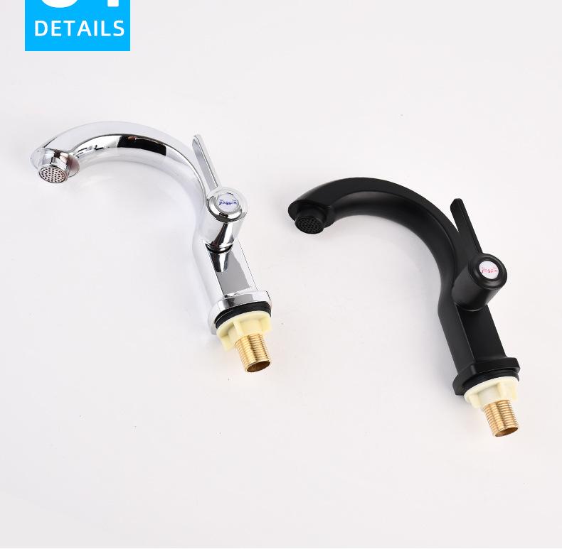 Single Cold Water Engineering Basin Faucet for Washbasin – Quick Open, Single Hole, Desktop Installation