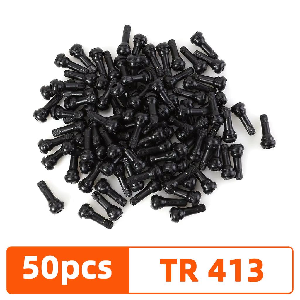YONGRUN 4/10/50/100PCS Valve Stem TR413/TR414 Automotive Vacuum Tire Rubber Valve Stem With Dust Cover Snap On Valve Car Parts