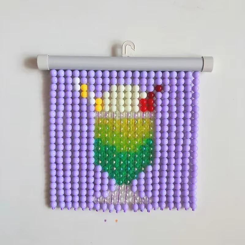 

Kawaii Pudding Hanging Curtain Handmade Beads Wind Chimes for Girls Room Decor Custom Painting Creative Wall Decoration 2025 New