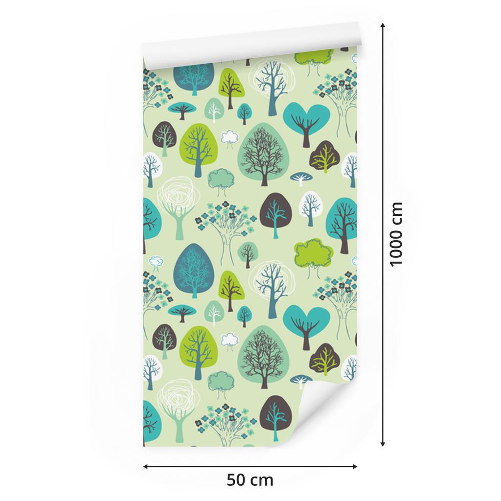 Green Plants and Trees Wallpaper for Living Room and Bedroom 50x1000