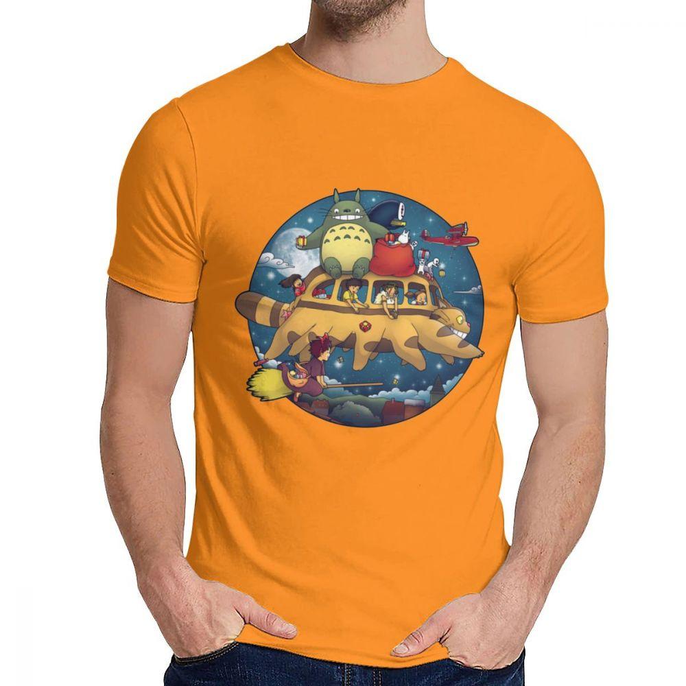 Boy Tee Shirt Hayao Miyazaki Spirited Away My Neighbor Totoro Bus Great Casual Man S O