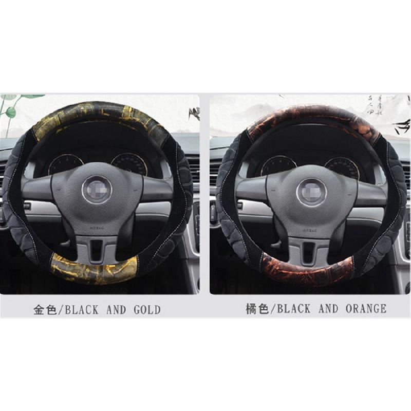 Nytt Universellt Kort Plysch Rattöverdrag Flockning Bilhandtag Varmt och Halkfritt