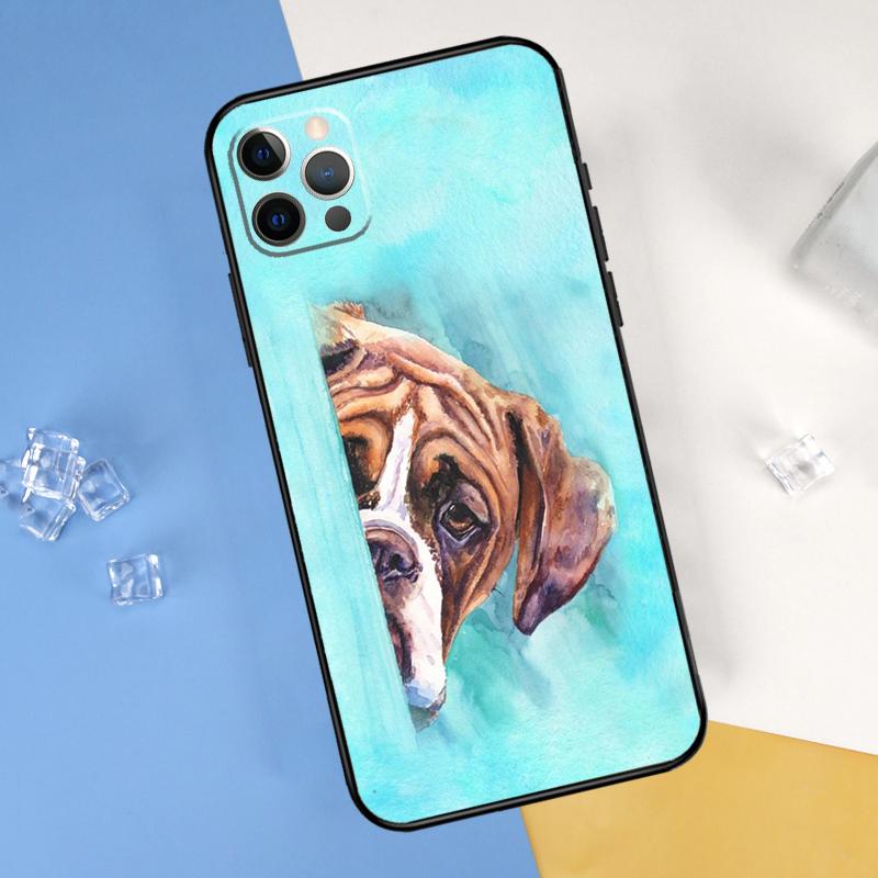

Boxer Dog Phone Case For iPhone 16 15 11 12 13 14 Pro Max Mini Cover For iPhone 16 15 X XS Max XR Plus Coque iPhone 12