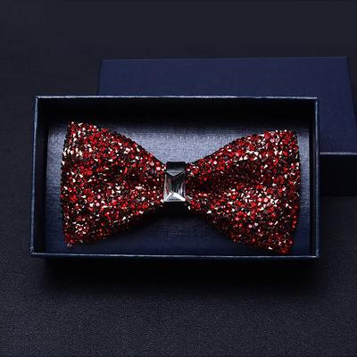 Exquisite Gentleman-Krawatten mit Schleife für Männer, vorgebundene Pailletten-Fliegen, elegante Herren-Hochzeits-, Abschlussball- und Smoking-Accessoires, Geschenke