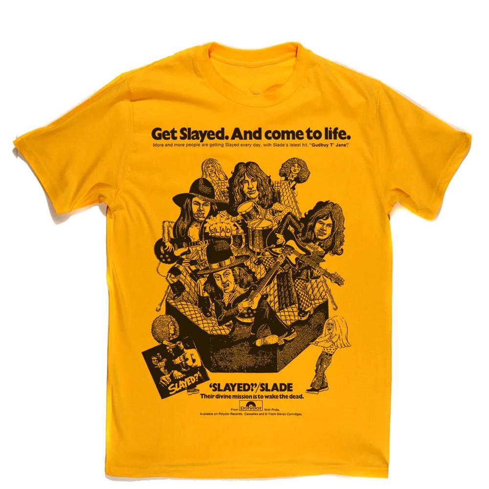 Vintage SLADE BAND T-Shirt Kurzarm für Herren Damen Vollgröße S bis 5XL TU013 Unisex T-Shirt
