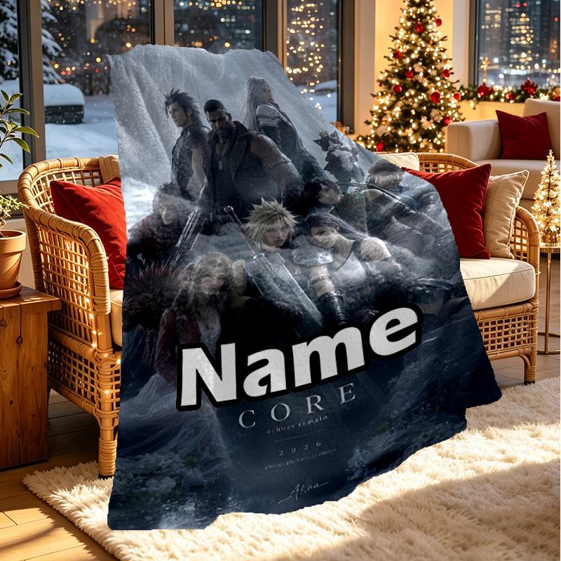 Custom Name Personalized Final Fantasy Print Blanket, Home Decor, Bedroom, Sofa, Camping, Couch, Gifts for Birthday ChristmasEnthusiasts