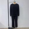 2025 Women's Set: Long Sleeve, Elastic Waist, Wide Leg Pants - Autumn/Winter Casual Wear