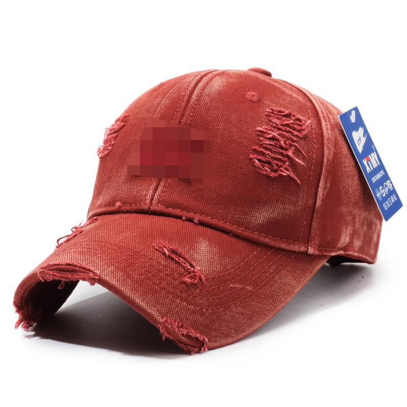 Distressed Baseball Cap Women Unisex Trendy Embroidered Letter Sun Visor Dad Hat