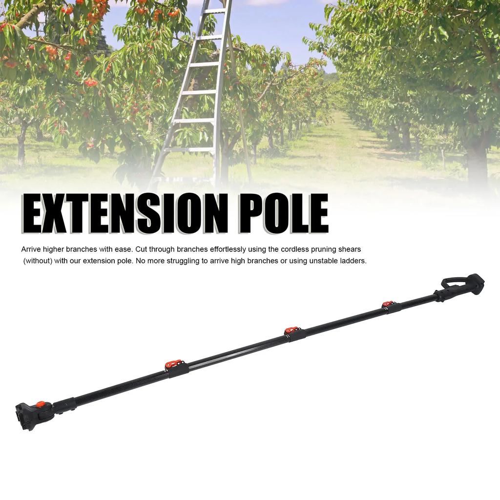 Extension Pole Sturdy Anti Slip Texture Pruning Saw Extension Pole Lightweight 6.6ft Aluminum Alloy for High Branch Trimming