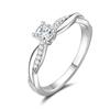 Diamond Ring for Size Main Stone Proposal Silver Reception Gift Wrapping Included Women, 14, Lab-Grown Diamond, 0.3ct 4.4mm (DEF/VS), Ring,