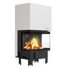 Steel fireplace KRATKI REGNOR 800/400 8 kW Ø 200 3-sided, black thermotec