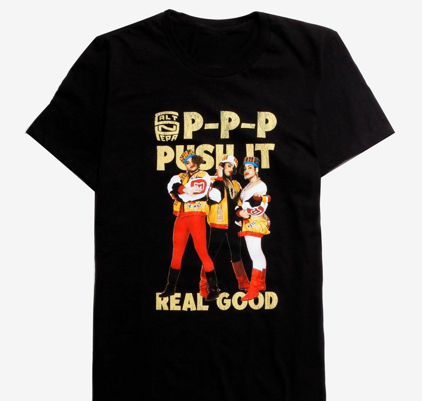 Vintage Salt-N-Pepa Push It Girls Black Cotton Unisex Shirt Full L