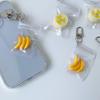 Stylish Banana Keychain Kawaii Fruit Design Durable Alloy Charm For Girls Women Fashion Accessories