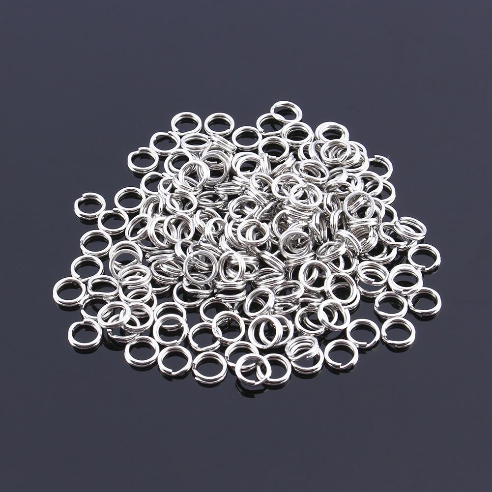 

Hot 200 Pcs Fishing Solid Stainless Steel Snap Split Ring Lure Tackle Connector