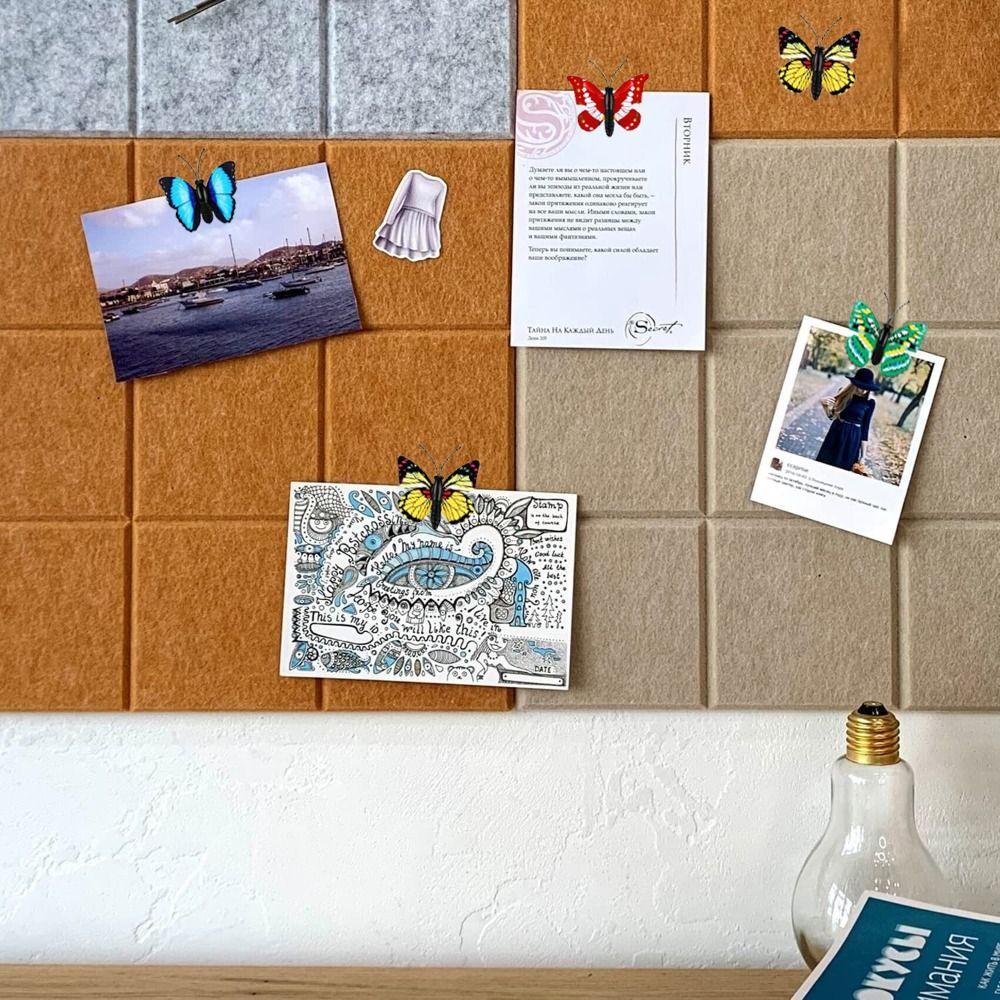 30Pcs Creative Colorful Butterflies Push Pins DIY Decorative Studs Thumb Tacks  Wall Markers