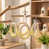 Bird Loop Swing Natural Toy with Rings Enriching for Birds, Parrots
