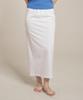 Iteoneolmomeonteu Solid Washed Long Skirt _ White