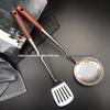 Zhishi Thickened & Lengthened Stainless Steel Spatula with Wooden Handle