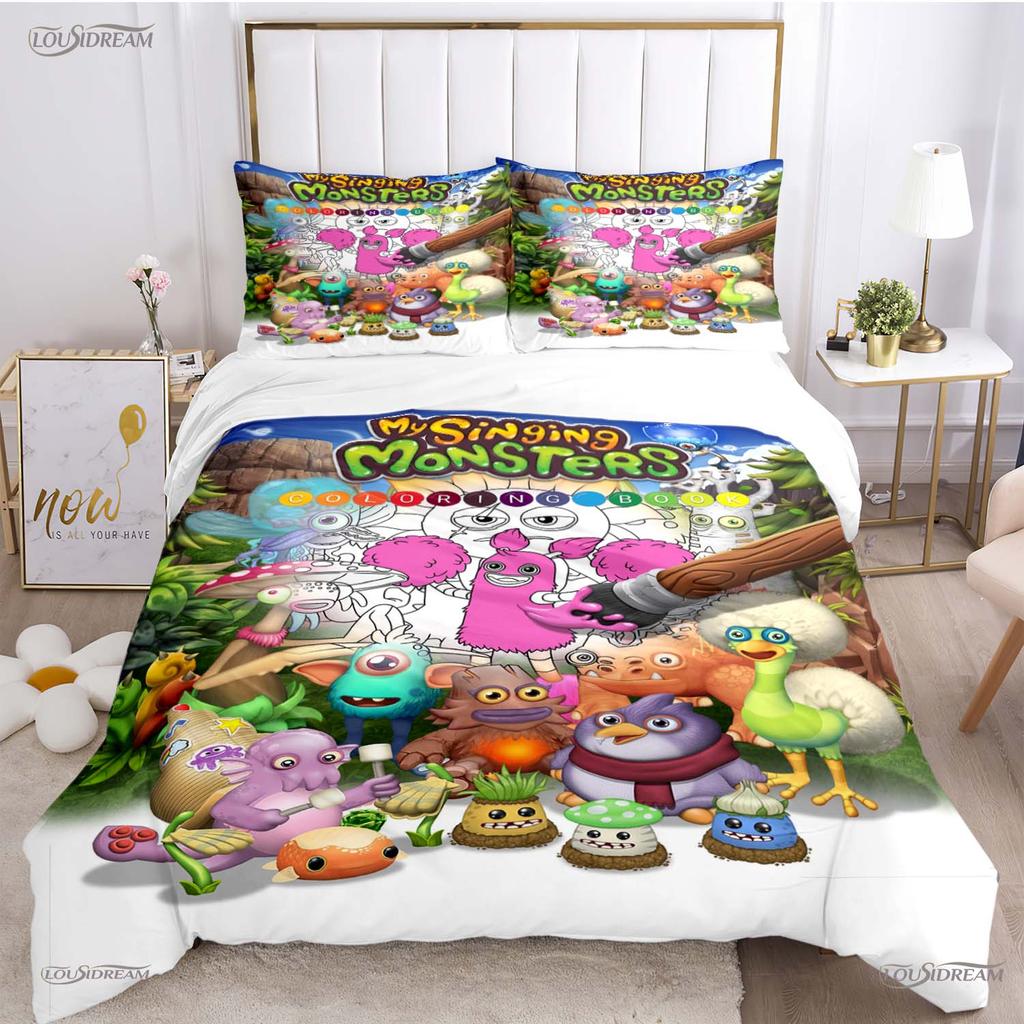 Comforter Funny My Singing Monster All Season Comforter Bedding Sets Soft And S Single/Double/Queen/King