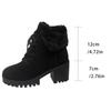 Warm Fluffy Fur Black Ankle Boots Women 2025 Winter Non Slip Thick Bottom Snow Boots Chunky Platform High Heel Shoes for Woman