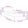 LED Storage Bed with Mattress Light Grey 90 x 200 cm Fabric