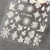 White Snow Christmas DIY Nail Art Decoration Nail Art Stickers 5D Nail Decals Manicure Design