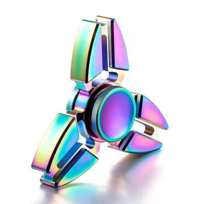 Metall Bunter Finger Spinner Spielzeug Regenbogen Fidget Spinner Hand Spinner Anti-Angst Spielzeug für Kinder Erwachsene Lindert Stress Geschenke