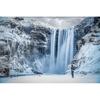 Custom 3D Photo Wallpaper Natural Scenery Snow Waterfall Wall Mural 3D Sticker Wall Paper For Bedroom Home Decor Wall Covering