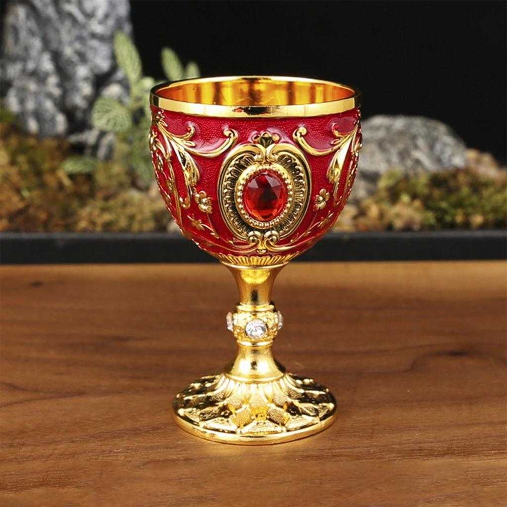 Home Retro Metal Wine Glass Whiskey Glass 30ML