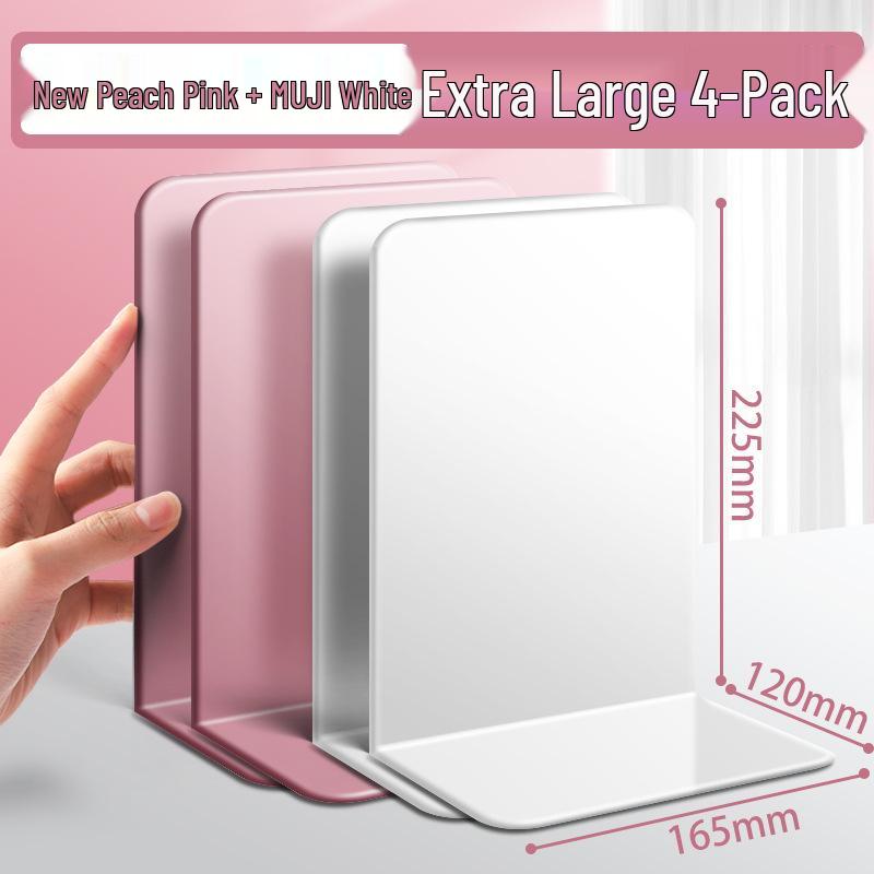 2-Piece Retractable Metal Book Stand and Bookend for Students