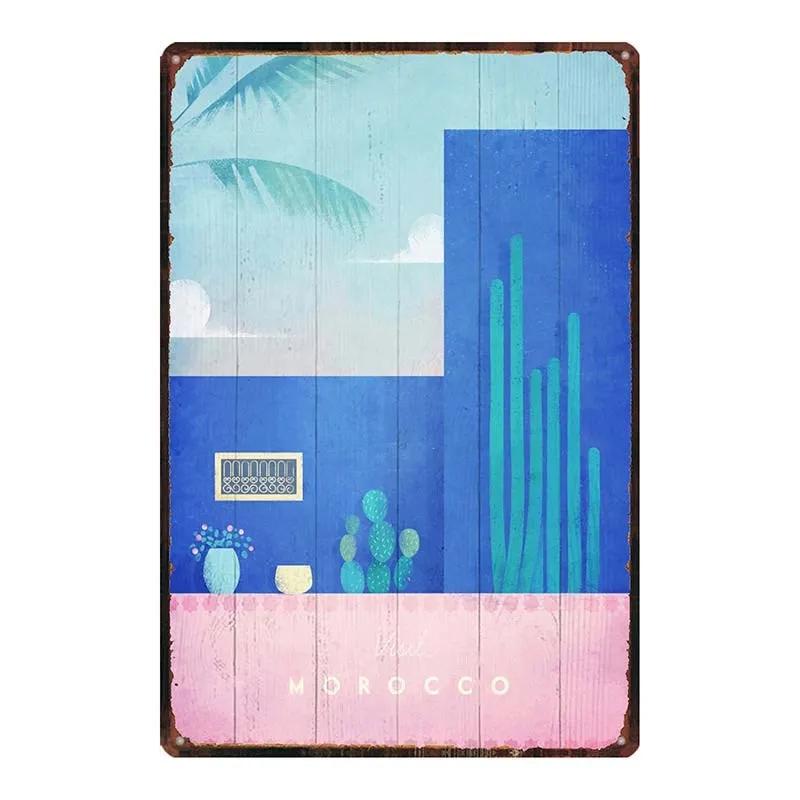 Vintage Paris Champagne Metal Tin Sign Wine Travel Souvenir Wall Art for Bar Restaurant Home Decor xCM