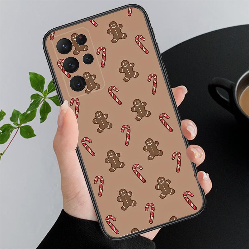 Coque de téléphone dessin animé esthétique de Noël pour Samsung A55 A16 A56 A36 A35 A15 A53 A54 A33 A34 A25 A05S A52 A52S A14 A24 A26 A71