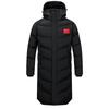 Men's Long Fleece-Lined Cotton Winter Training Coat for Students