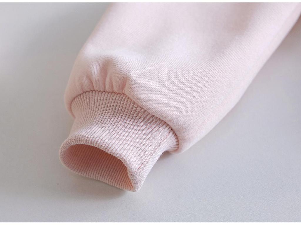 Autumn 25 Lace Trim Korean Style Sweatshirt for Girls - Embroidered Bow Top with Trendy Lettering