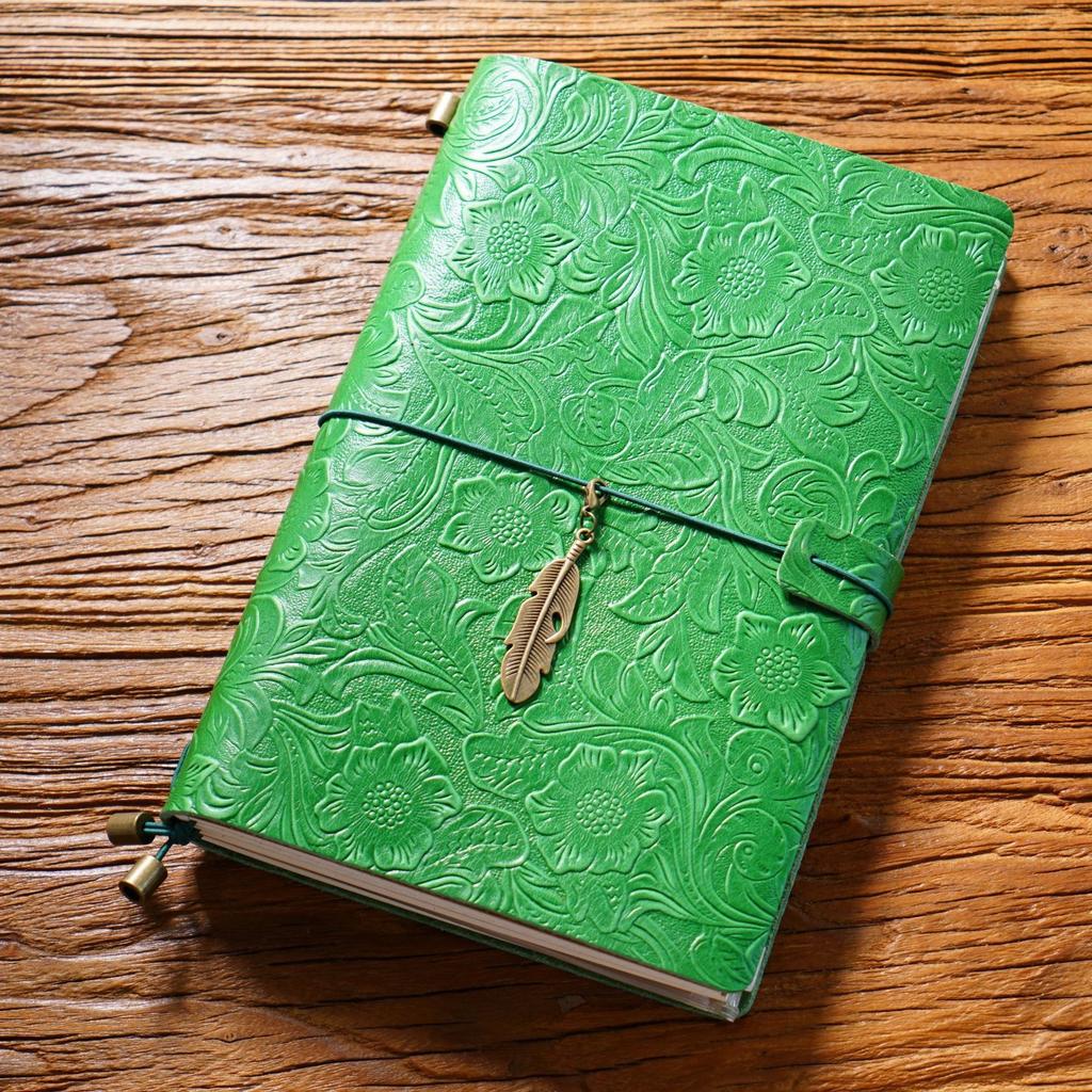 2026 Retro Carved Cowhide Travel Notepad Handmade Notebook Stationery Handbook Creative Diary