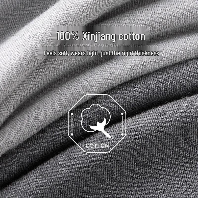 Men's 100% Cotton Thermal Pants with Wool Silk Knee Pads