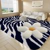 Black White Print Zebra Floor Mat INS Style Soft Bedroom Floor House Laundry Room Mat Anti-skid Bedside Area Rugs