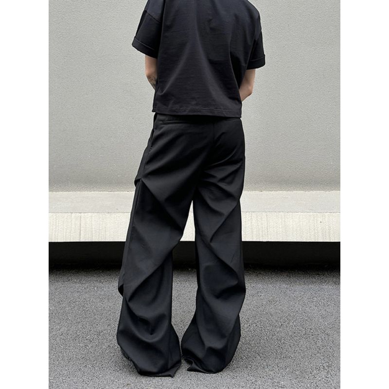 Cleanfit Straight-leg Black Niche Design Suit Pants